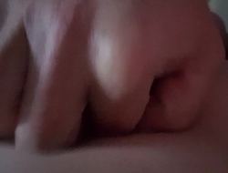 Finger fucking tight young pussy with ass propped up high