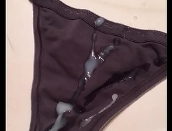 Cumshot on panties
