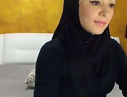 Arab hijab slut gang  &_ masturbation on cam