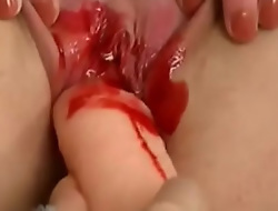 Bloody defloration or Virgin Pussy for Cash